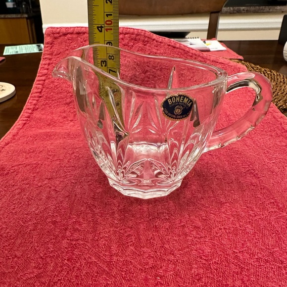 Bohemia Czech Republic Lead Crystal creamer and sugar set, like new - Picture 6 of 12